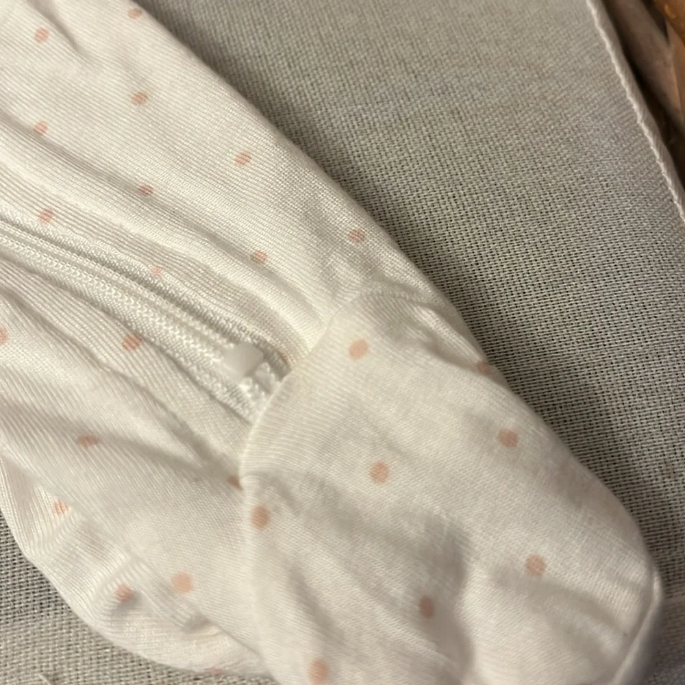 MilkBerry Bamboo Baby Sleeper 0-3 Mnths  with Pink Polka Dots
